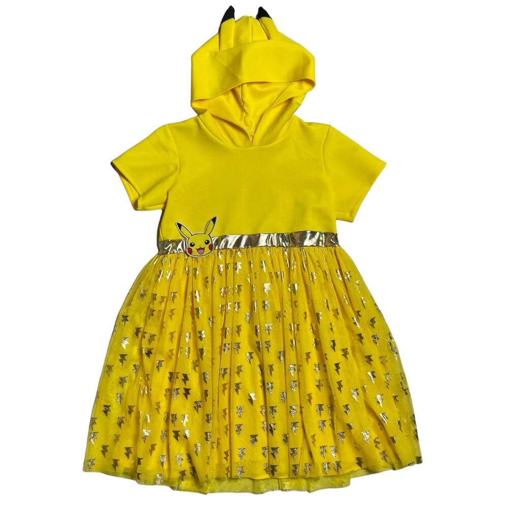 Pokemon XXL+ Pikachu hooded dress costume yellow